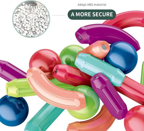 مجموعة الكرات والقضبان المغناطيسية ، مجموعة بناء المغناطيس ، كرات مغناطيسية وعصي - تتميز بألعاب متكدس آمنة ، مونتيسوري ، مونتيسوري للبنين والبنات 3+ (42 قطعة) in Kuwait