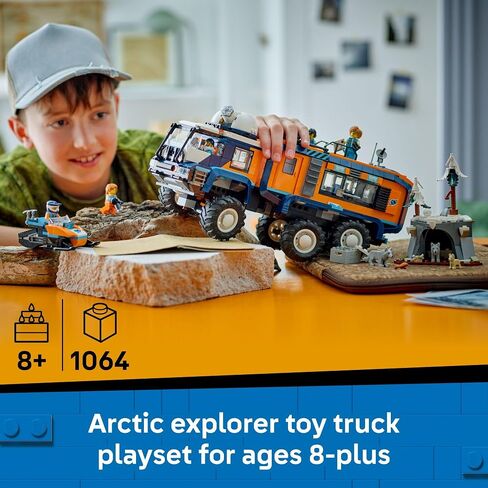Lego City Arctic Explorer Science Lab Building Tuy - STEM Pray Play مجموعة للأولاد والبنات ، Ages 8+ - Tuy Thank Ageable for Kids w/5 minifigures - فكرة هدية لأعياد الميلاد - 60471 in Saudi Arabia