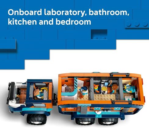 Lego City Arctic Explorer Science Lab Building Tuy - STEM Pray Play مجموعة للأولاد والبنات ، Ages 8+ - Tuy Thank Ageable for Kids w/5 minifigures - فكرة هدية لأعياد الميلاد - 60471 in Saudi Arabia