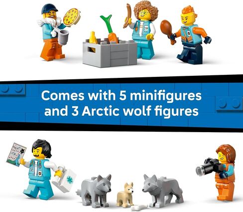 Lego City Arctic Explorer Science Lab Building Tuy - STEM Pray Play مجموعة للأولاد والبنات ، Ages 8+ - Tuy Thank Ageable for Kids w/5 minifigures - فكرة هدية لأعياد الميلاد - 60471 in Saudi Arabia