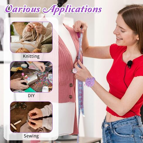 Elastic Wrist Pin Cushion Ring Pincushions for Sewing Cute Pumpkin Sewing Needle Cushion kit with 1Pcs Finger Ring Pincushions, DIY Handcraft Needles Holder, Quilting Accessories（Purple） in Saudi Arabia