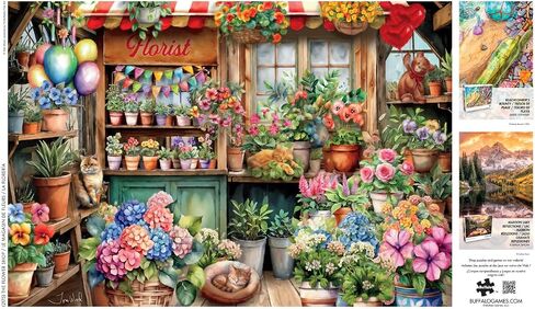 Buffalo Games Buzzles for البالغين 2000 قطعة - Tom Wood - The Flower Shop - لغز البالغين الصلب مع ملصق مرجعي ، ومتعة ، وفريدة من نوعها ومشكلة لجميع القدرات ، 38.5 × 26.5 كبيرة in Saudi Arabia