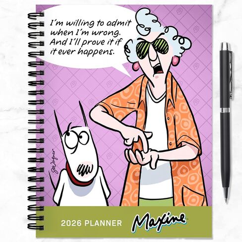 TF Publishing 2026 Maxine Medium Weekly Monthly Planner with 12-Month Calendar Grid, Goals and Task Trackers - Weekly Schedule Planner w/Priority List Section and Stickers - 6.5in x 8in in Saudi Arabia