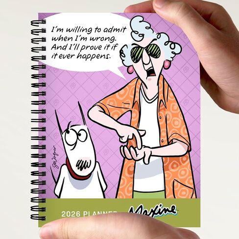 TF Publishing 2026 Maxine Medium Weekly Monthly Planner with 12-Month Calendar Grid, Goals and Task Trackers - Weekly Schedule Planner w/Priority List Section and Stickers - 6.5in x 8in in Saudi Arabia