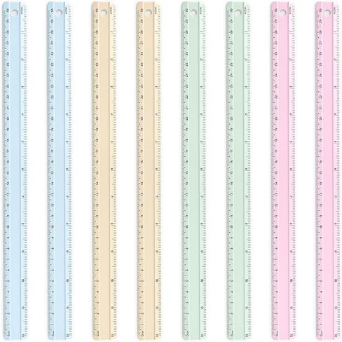 Baytory 8 PCS Metal Rulers ، Bulk Morandi Color Accer ، Small 15 Cm/6 Inch Aluminium Ruler for School Home Home (15 cm/6 Inch) in Kuwait