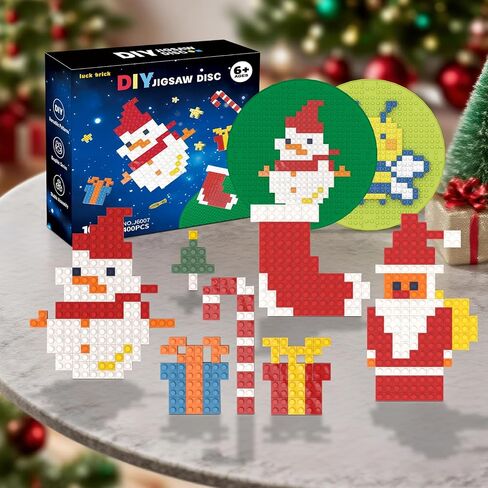 Flyctirs Christmas DIY Ornaments Building Blocks Set – Santa, Snowman, Gifts & Socks Designs Rocket 100+ Creative Builds Educational Toy Gift for Kids in Saudi Arabia