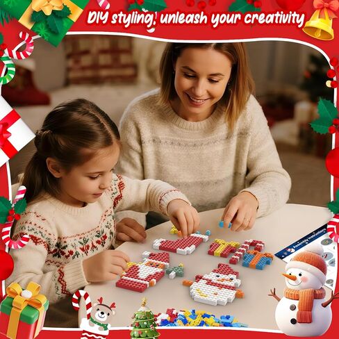Flyctirs Christmas DIY Ornaments Building Blocks Set – Santa, Snowman, Gifts & Socks Designs Rocket 100+ Creative Builds Educational Toy Gift for Kids in Saudi Arabia