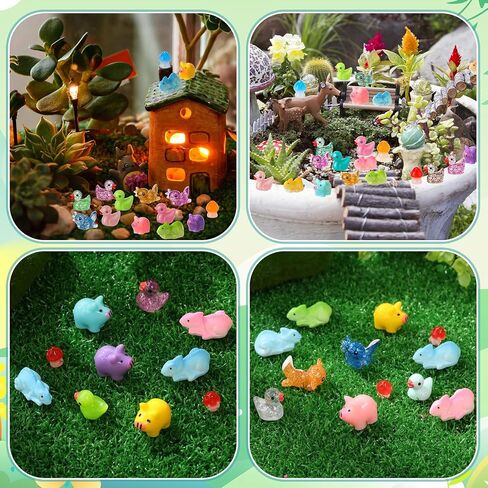 Barydat 100 Pcs Halloween Mini Resin Figurines Tiny Resin Witch Pumpkin Ghost Skull Duck Eyeball Miniature Bulk Small Statue Ornaments for Halloween Party Favors Bag Fillers Garden Dollhouse Decor in Kuwait