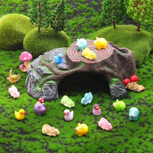 Barydat 100 Pcs Halloween Mini Resin Figurines Tiny Resin Witch Pumpkin Ghost Skull Duck Eyeball Miniature Bulk Small Statue Ornaments for Halloween Party Favors Bag Fillers Garden Dollhouse Decor in Kuwait