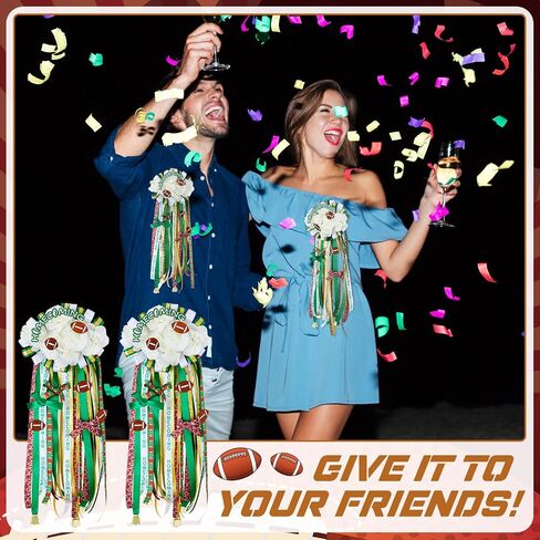 مجموعة مستلزمات زهور Honoson Homecoming Mum Flower تشمل قرص الورق و Roll DIY أشرطة حريرية مختلفة لصالح لعبة كرة القدم للرقص تفضل زخرفة لحفلات الملك الملكة (كرة القدم) in Saudi Arabia