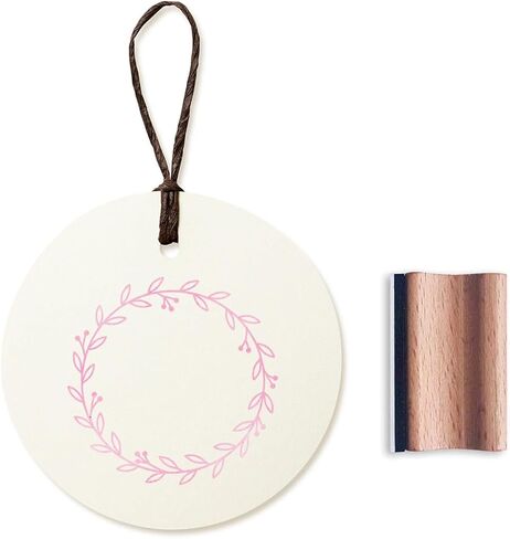 Wreath Rubber Stamp, 1-1/3 Medium Stamp for Scrapbooking Card Making Crafting in Saudi Arabia