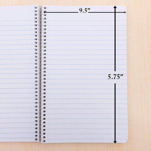 تحكم كلية Bazic Notebook College 3 مواضيع حلزونية 120 أوراق ملاحظات حلزونية 9.5 "× 5.75" ، دفتر كومباني المبطن للتكوين ، لون متنوع ، 6 عبوات in Saudi Arabia