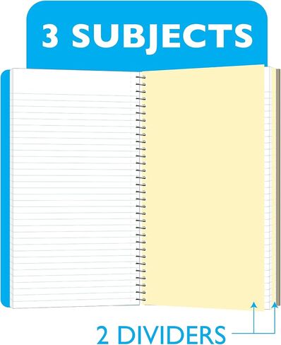 تحكم كلية Bazic Notebook College 3 مواضيع حلزونية 120 أوراق ملاحظات حلزونية 9.5 "× 5.75" ، دفتر كومباني المبطن للتكوين ، لون متنوع ، 6 عبوات in Saudi Arabia