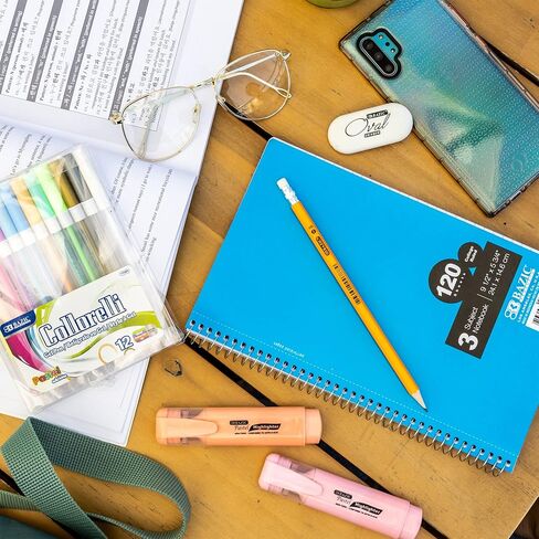تحكم كلية Bazic Notebook College 3 مواضيع حلزونية 120 أوراق ملاحظات حلزونية 9.5 "× 5.75" ، دفتر كومباني المبطن للتكوين ، لون متنوع ، 6 عبوات in Saudi Arabia