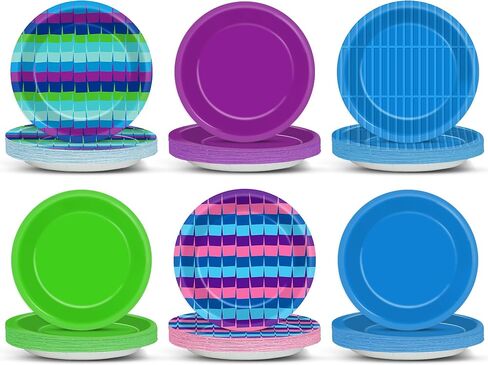 48PCS Video Game Birthday Party Supplies Video Gaming Paper Plates 7" Dinnerware Dessert Plates Llama Game On Party Decorations Gamer Level Up Table Decor for Teenager Kids Boys Birthday Favor in Saudi Arabia