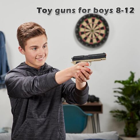 لعبة Gun ، 1911 لعبة نصف أوتتو مسدس مسدس للأولاد ، قذيفة فارغة تخرج مسدس لعبة مع 120 رصاصة ناعمة ، نموذج لعبة السلاح الواقعية ، مسدس لعبة بلاستيكية للأطفال لمدة 8+ (الذهب) in Saudi Arabia
