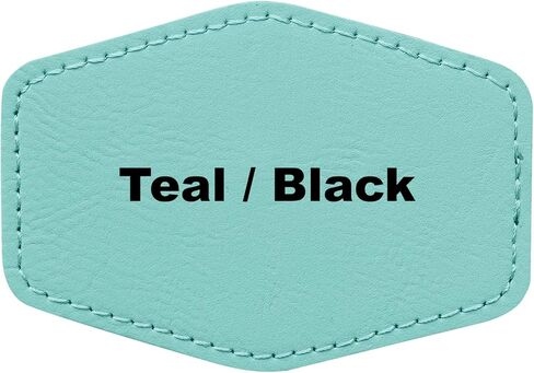 3 "x2" مسدس فارغ بقعة جلدية لا يمكن أن تكون قابلة لليزوبت مع بقع جلدية فو من القبعات لإصلاح النسيج المخصص خياطة لوازم ليزر (الجلود الخام/الأسود ، 50) in Kuwait
