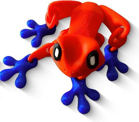 3D Printed 7.92-inch Magnet Frog Toy, Articulated 3D Printed Animals Toys, Can be Used for Refrigerator/Car Decoration. (Green+White) in Saudi Arabia