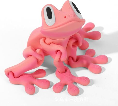 3D Printed 7.92-inch Magnet Frog Toy, Articulated 3D Printed Animals Toys, Can be Used for Refrigerator/Car Decoration. (Green+White) in Saudi Arabia