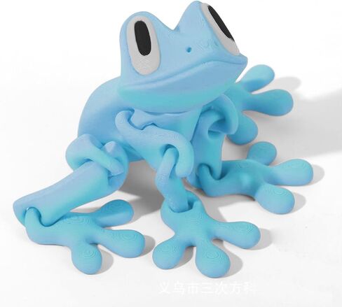 3D Printed 7.92-inch Magnet Frog Toy, Articulated 3D Printed Animals Toys, Can be Used for Refrigerator/Car Decoration. (Green+White) in Saudi Arabia