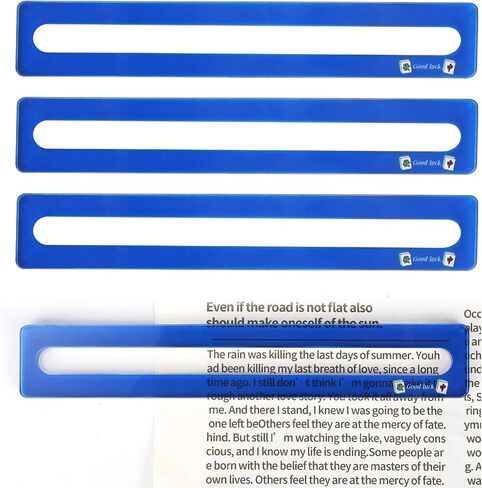 4pcs Mahjong Line Finder, Good Luck Mahjong Card Guide Marker Rules Reader Mah Jong Accessories and Gifts Reader Helper Tool for Player (Blue) in Saudi Arabia