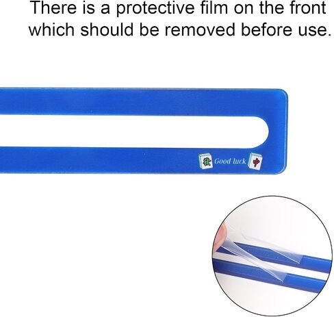 4pcs Mahjong Line Finder, Good Luck Mahjong Card Guide Marker Rules Reader Mah Jong Accessories and Gifts Reader Helper Tool for Player (Blue) in Saudi Arabia