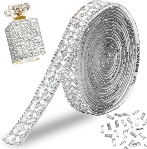 Bling Rhinestone Ribbon Roll,1.5 CM Width Adhesive Rhinestone Strips for DIY Crafts,Red Glass Rhinestones Tape Sticker,3 Yards Diamond Ribbon Self Adhesive for Car Wedding Party Decoration in Saudi Arabia