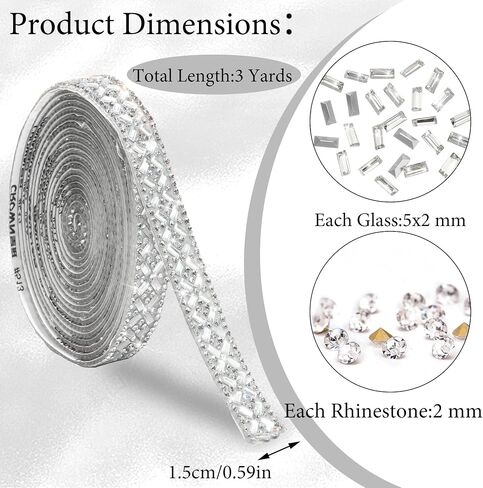 Bling Rhinestone Ribbon Roll,1.5 CM Width Adhesive Rhinestone Strips for DIY Crafts,Red Glass Rhinestones Tape Sticker,3 Yards Diamond Ribbon Self Adhesive for Car Wedding Party Decoration in Saudi Arabia