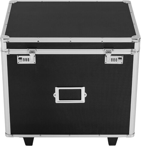 Rolling File Box Document Box with Lock Wheels Multi-Layer Water-Resistant Large Portable Home Filing Cabinet for Hanging Folders 19.2 x 15 x 16inch in Saudi Arabia
