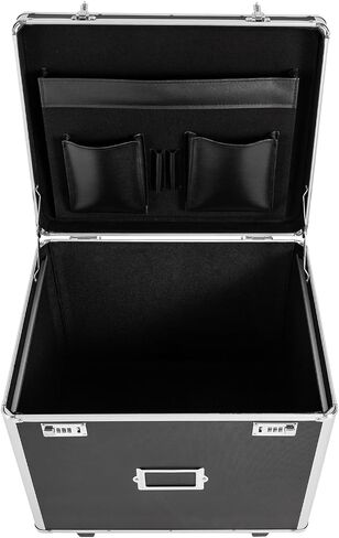 Rolling File Box Document Box with Lock Wheels Multi-Layer Water-Resistant Large Portable Home Filing Cabinet for Hanging Folders 19.2 x 15 x 16inch in Saudi Arabia