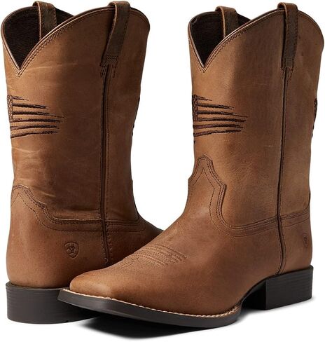 ARIAT Unisex-Child YTH Patriot Ii Homestd BRN Western Boot in Saudi Arabia
