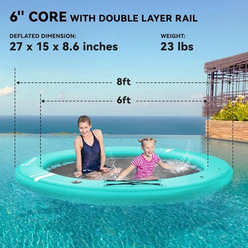 FBSPORT DELOATABLE DOCK FLOVITING FLATTEM ، أرجوحة مائية قابلة للنفخ عائمة سطح السفينة للبحيرة ث/كوب ، حلقة عائمة الدائرية الدائرية ، حوض سباحة عائم منصة الجزيرة in Kuwait
