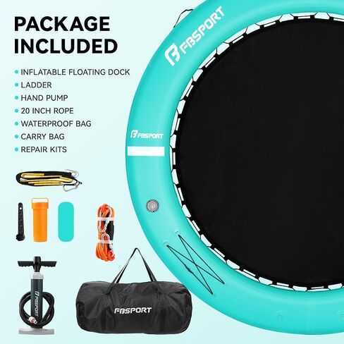 FBSPORT DELOATABLE DOCK FLOVITING FLATTEM ، أرجوحة مائية قابلة للنفخ عائمة سطح السفينة للبحيرة ث/كوب ، حلقة عائمة الدائرية الدائرية ، حوض سباحة عائم منصة الجزيرة in Kuwait
