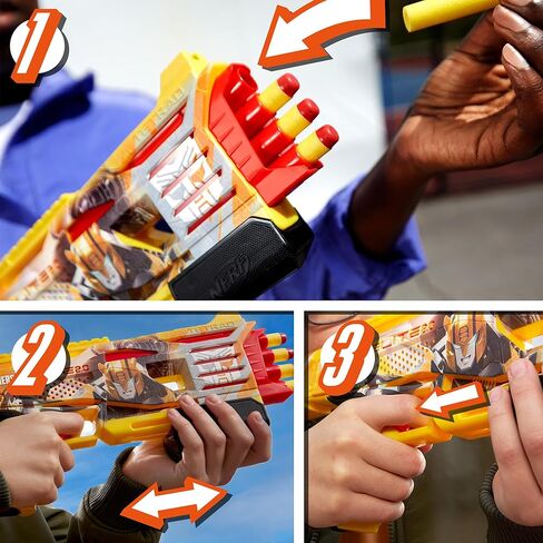 NERF Transformers Bumblebee Dart Blaster ، 8 Nerf Elite Darts ، Action Action ، Toy Foam Blasters for 8 year boys & girls & up (Amazon Exclusive) in Kuwait