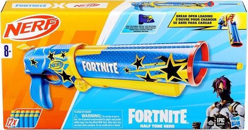 Nerf Fortnite Half Tone Hero Blaster ، رمز المكافأة لإلغاء قفل نصف لهجة بطل في اللعبة ، كسر التحميل المفتوح ، 12 NERF Elite Sarts ، Fortnite Gifts in Kuwait