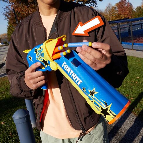 Nerf Fortnite Half Tone Hero Blaster ، رمز المكافأة لإلغاء قفل نصف لهجة بطل في اللعبة ، كسر التحميل المفتوح ، 12 NERF Elite Sarts ، Fortnite Gifts in Kuwait