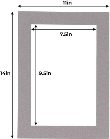 8x10 MAT لـ 11x14 الإطار - Precut Mat Board Free Acid 8x10 Photo Matte مصنوع لتناسب إطار صورة 11x14 ، لوحة متميزة للصور العائلية ، مجموعات العرض ، الفن ، تأطير الصور ، حزمة 1 حصيرة in Saudi Arabia