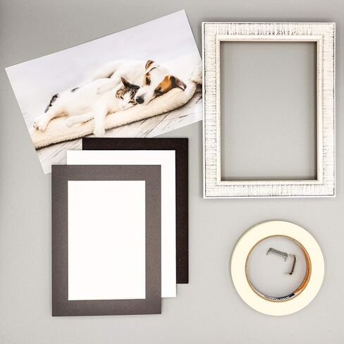 8x10 MAT لـ 11x14 الإطار - Precut Mat Board Free Acid 8x10 Photo Matte مصنوع لتناسب إطار صورة 11x14 ، لوحة متميزة للصور العائلية ، مجموعات العرض ، الفن ، تأطير الصور ، حزمة 1 حصيرة in Saudi Arabia