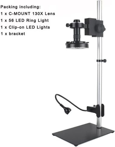 Microscope 38MP 4K 1080P USB Industrial Digital Video Microscope Camera 10-130X Zoom C Mount Lens in Saudi Arabia