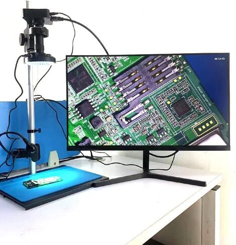 Microscope 38MP 4K 1080P USB Industrial Digital Video Microscope Camera 10-130X Zoom C Mount Lens in Saudi Arabia
