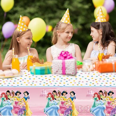2pcs Princess Party tablecloth Princess Birthday Party Supplies فتاة in Saudi Arabia