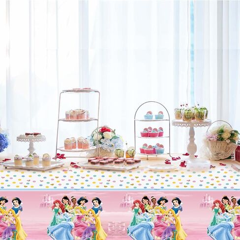 2pcs Princess Party tablecloth Princess Birthday Party Supplies فتاة in Saudi Arabia