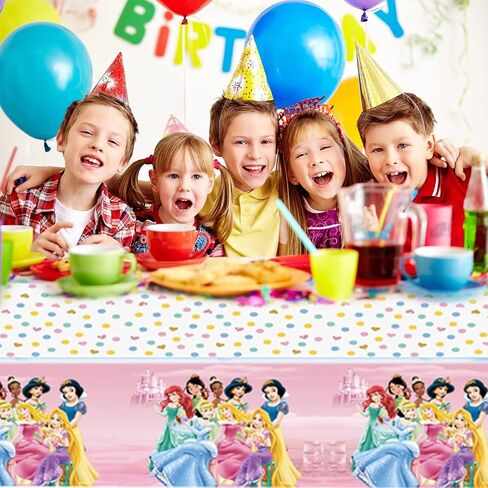 2pcs Princess Party tablecloth Princess Birthday Party Supplies فتاة in Saudi Arabia