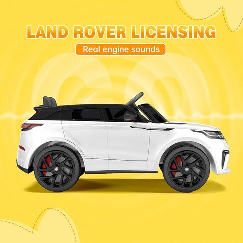 Garvee Kids Electric Car with Remote Control, Licensed Land Rover Ride On Truck Toy for Ages 37 Months+ w/Parent Remote, Rocking Mode, MP3 Player & Safety Belt | Birthday/Xmas Gift in Saudi Arabia