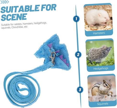 Besportble Dinosaur Pet Leash مريح تسخير اللون العشوائي جرس جرس صغير للحيوانات المشي مقود عملية النمسة العملية للحيوانات الأليفة in Kuwait