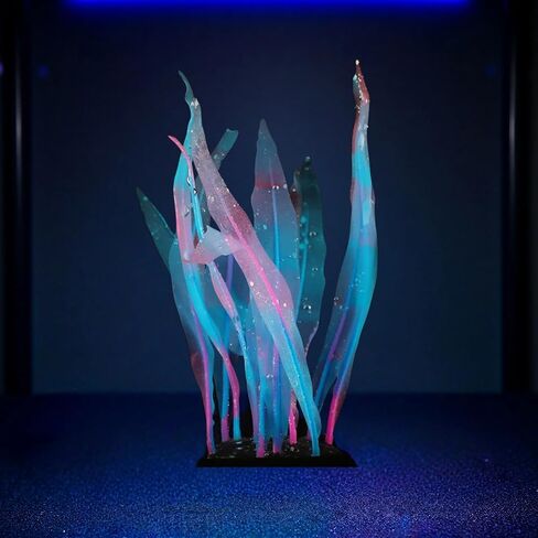 4 عبوات من نباتات الحوض والديكور السيليكون الفلوريسينت - قناديل البحر الواقعية ، فطر لجميع خزانات الأسماك ، الزخارف الأساسية in Kuwait