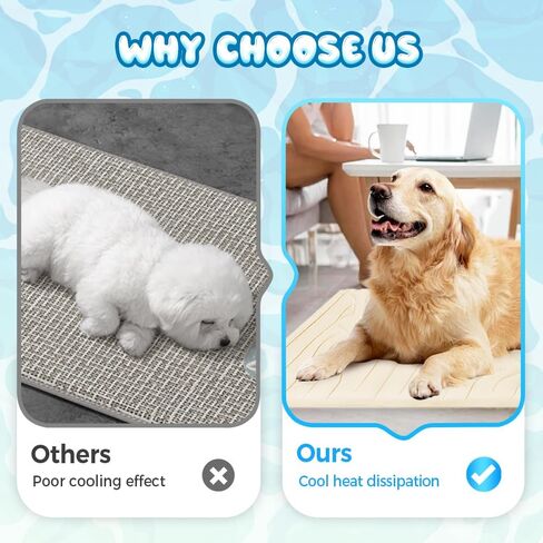 Dog Cooling Mat, 2025 Upgraded Cooling Mat for Dogs, Breathable Dog Bed with Non-Slip Design, Durable Cool Pad for Cats Washable Summer, Pets Sleeping Mats Home Outdoor (Khaki, X-Large) in Saudi Arabia