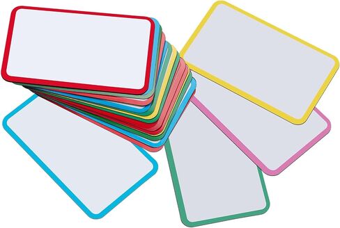 Tenceur 50 PCS 3 × 5 بوصة محو الجافة الملصقات المغناطيسية المغناطيسية الجافة المحوّة العلامات الاسم القابلة لإعادة الاستخدام الملصق المغناطيسي للمكتب منزل الثلاجة البيضاء (أبيض) in Saudi Arabia