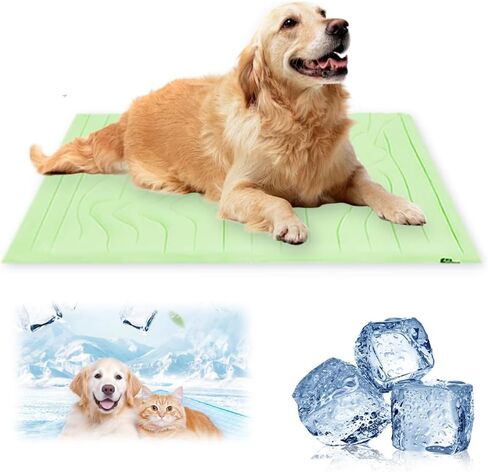 Dog Cooling Mat, 2025 Upgraded Cooling Mat for Dogs, Breathable Dog Bed with Non-Slip Design, Durable Cool Pad for Cats Washable Summer, Pets Sleeping Mats Home Outdoor (Khaki, X-Large) in Saudi Arabia