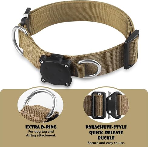 Winsee Tactical Dog Harness مع مقود الكلاب ، طوق الكلاب ، خدمة العمل Molle مع 10 بقع الحيوانات الأليفة للكلب الكبير ، لا تسخير عسكري السحب وحقيبة الظهر مع Airtag Holdler in Kuwait